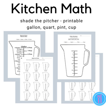 Preview of Life Skills Math Pitcher, Measurement For Cooking In FCS Using