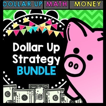 Preview of Life Skills Math Money and Shopping: Dollar Up Task Cards - Bundle Pack!!