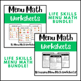 Life Skills: Menu Math Bundle