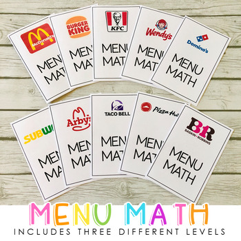 Preview of Life Skills - Menu Math (Ordering, Adding 3-digit Numbers, & Counting Money)