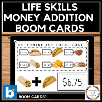 Preview of Life Skills Money Addition Digital Task Cards | Boom Cards