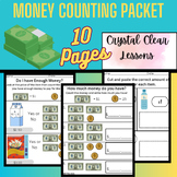 Life Skills Money Counting: Counting, Cut & Paste Activity