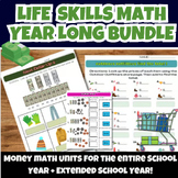 Life Skills Money Math Functional Year Long Curriculum Bun