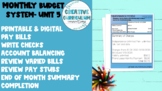 Preview of Life Skills Monthly Budget, Bill Pay & Transaction Log Completion Unit 5