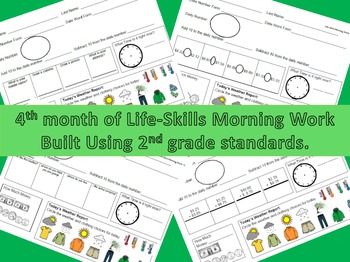 Preview of Life-Skills Morning Work Month 4 -  2nd Grade Level