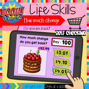 Preview of Life Skills: Ordering Food Restaurant - How Much Change Do You Get Back? Bakery