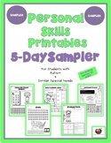 Life Skills Printables for Students with Autism  (Personal