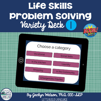 Preview of Life Skills Problem Solving Boom Cards™: Variety Deck 1