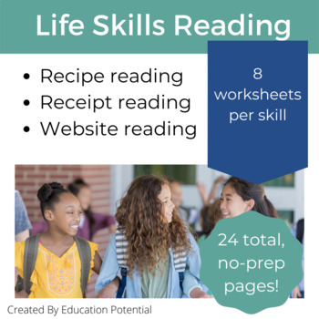 Preview of Life Skills Special Education Activities Reading Comprehension Digital Activity