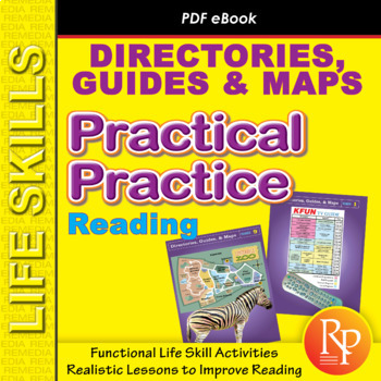 Preview of Life Skills Reading DIRECTORIES, GUIDES, MAPS: Visual Comprehension Activities