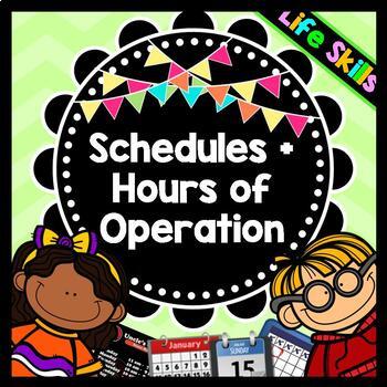 Preview of Life Skills - Reading - Hours of Operation - Special Education - Store Hours