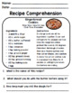 Life Skills Reading: Recipe Comprehension - Christmas ...