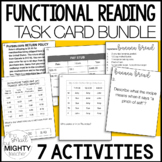 Life Skills Reading Task Card BUNDLE