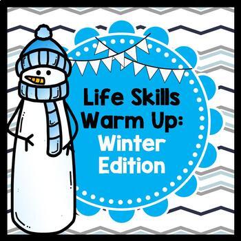 Preview of Life Skills - Warm Up - Homework - Winter - Special Education - January