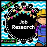 Life Skills Reading and Writing For Jobs: Career Research