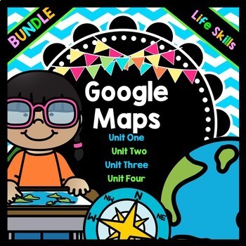 Preview of Life Skills Reading and Writing: Google Maps BUNDLE PACK