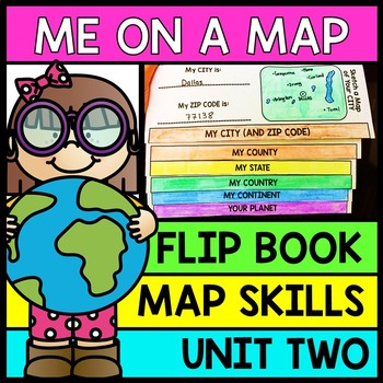 Preview of Life Skills Reading and Writing: Me on a Map - INTERACTIVE FLIP BOOK Unit 2