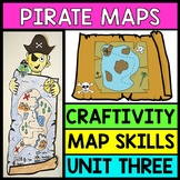 Life Skills Reading and Writing: Pirate Maps Craftivity Unit 3