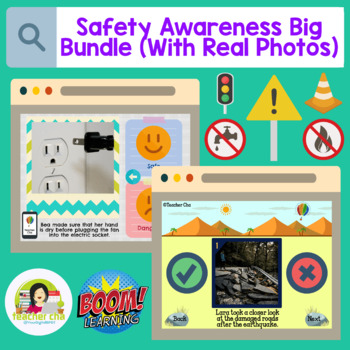 Preview of Life Skills: Safety Awareness Big Bundle (BOOM Cards™ for Distance Learning)