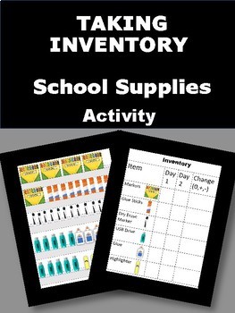 Preview of Life Skills School Supply Taking Inventory- Vocational Task Activity