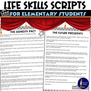 Preview of Life Skills Scripts for Elementary Students