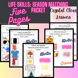 The Four Seasons of the Year & Holiday Matching Worksheets