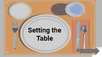 Preview of Life Skills- Setting the Table (More vs. Less) - Interactive #distancelearning