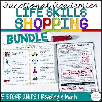 Preview of Life Skills Shopping Bundle - Functional Math and Reading for Special Education