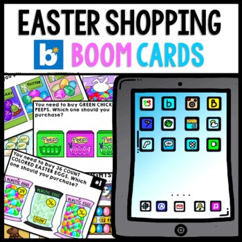 Preview of Life Skills - Shopping - Easter - Task Cards - Special Education - Boom Cards