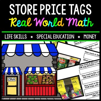 Preview of Life Skills - Shopping - Store Price Tags - Special Education - Math - Money