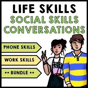 Preview of Life Skills - Social Skills - Workplace - Communication - Phone Skills - Bundle