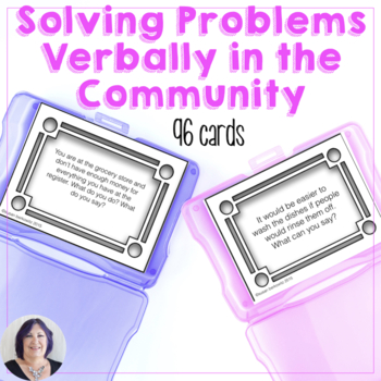 Preview of Verbal Problem Solving 96 Scenarios in the Community for speech therapy