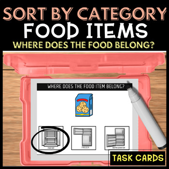 Preview of Life Skills Sort by Category Special Education Task Cards