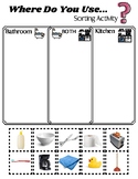 Daily Living and Vocational Skills Sorting Worksheets - Sp