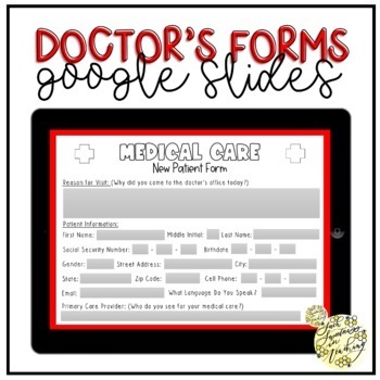 Life Skills Special Education Activities Doctors Office Forms Practice