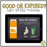Life Skills Special Education Activities Good or Expired Food?