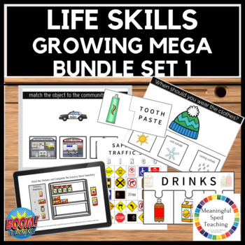 Preview of Life Skills Special Education Mega Bundle Printable and Digital Activities Set 1