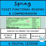 Life Skills Spring Functional Reading Passes & Tickets Dig
