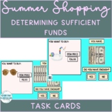 Preview of Life Skills Summer Math Price Review, Counting Money & Sufficient Funds Task