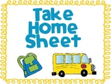 Life Skills Take Home Sheet