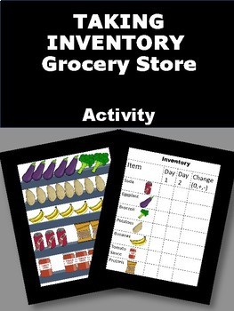 Preview of Life Skills Taking Inventory- Grocery Store (Vocational Task Activity)