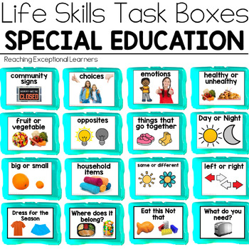 Preview of Life Skills Task Boxes for Special Education