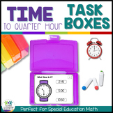 Life Skills Task Boxes for Telling Time to the Hour and Ha