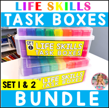 Preview of Life Skills Task Boxes -  set 1 & 2