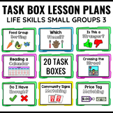Life Skills Task Boxes with Editable Lesson Plans for Spec