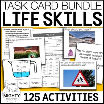 Preview of Life Skills Task Card GROWING BUNDLE