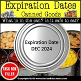 Food Safety -EXPIRATION DATE on Canned Food TASK BOX FILLE