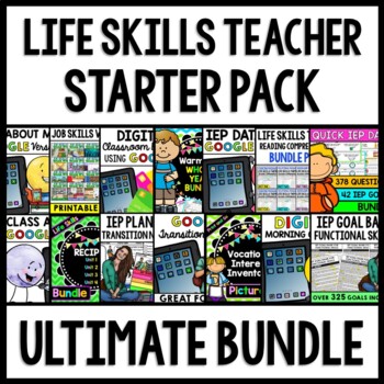 Preview of Life Skills Teacher - Special Education Classroom Bundle - Math - Reading