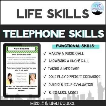 Preview of Life Skills: Telephone Skills
