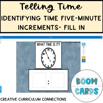 Preview of Life Skills Telling Time Displayed Time To Time in Number Form Boom Cards